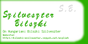 szilveszter bilszki business card